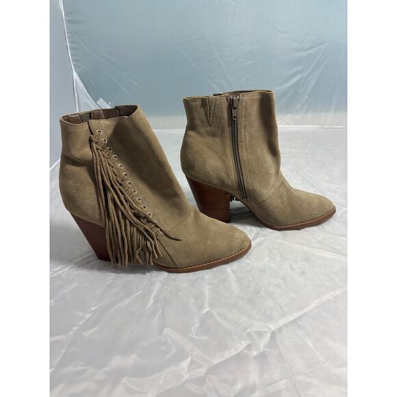 Aldo tan suede fringe booties size 7 - Picture 4 of 6